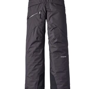 Patagonia Youth Black Snowshot Pants with Zippered Pocket